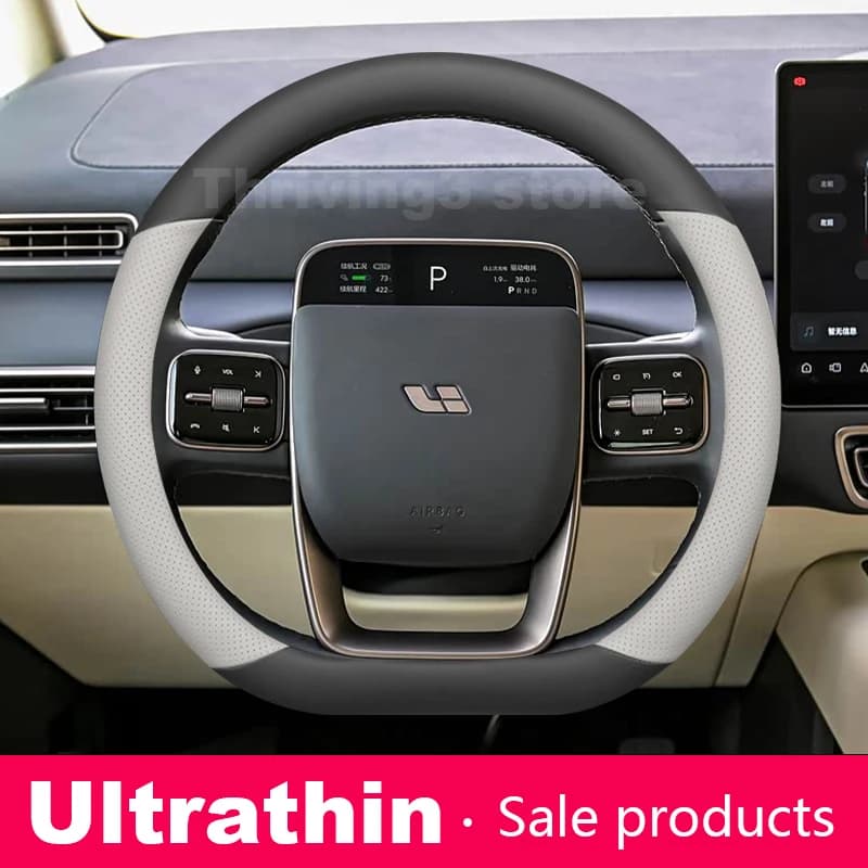 Leather Car Steering Wheel Cover For LiXiang ONE L6 L7 L8 L9 MEGA LEADING IDEAL 2023-2025 2026 Auto Steering Wheel Accessories