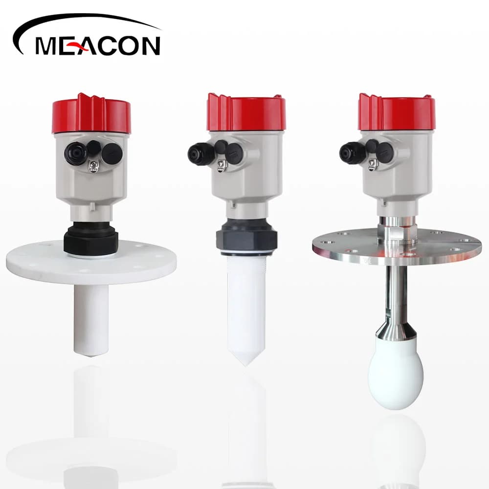 Smart Corrosive Radar Level Sensor 4-20ma Industrial Guided Wave Radar Level Meter Transmitter Liquid Aluminum / Plastic CN;ZHE