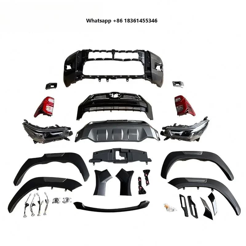 For 2016 HILUX REVO Car Body Kit Exterior Accessories Upgrd to 2021 ROCCO Body Kits Auto Parts