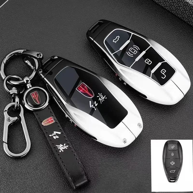 Zinc Alloy Car Key Case Cover Shell Protector Fob Holder for Hongqi H5 H6 EH7 H9 HS3 HS5 HS7 HQ9 EQM5 H7 EHS9 Accessories