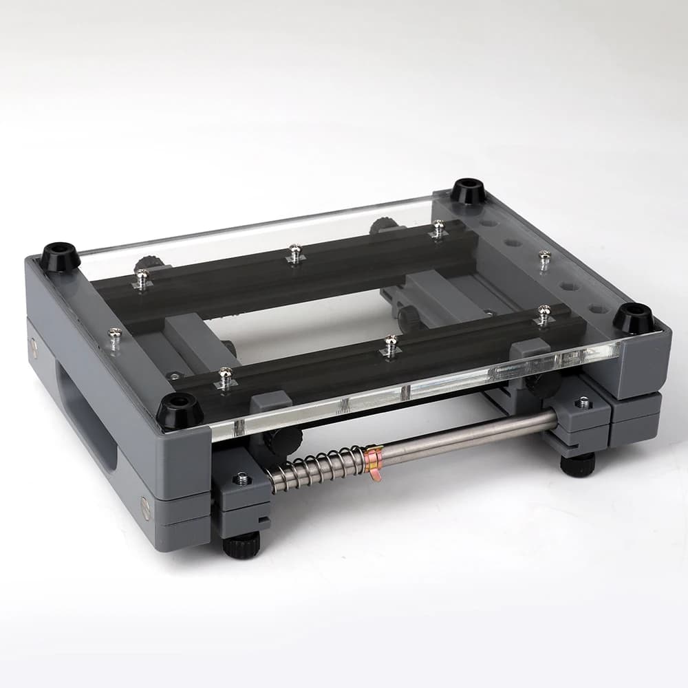 Manual Small Steel Mesh Screen Printer PCB Solder Paste Printing Station, Miniature Manual Screen Printing Tool for Electronics