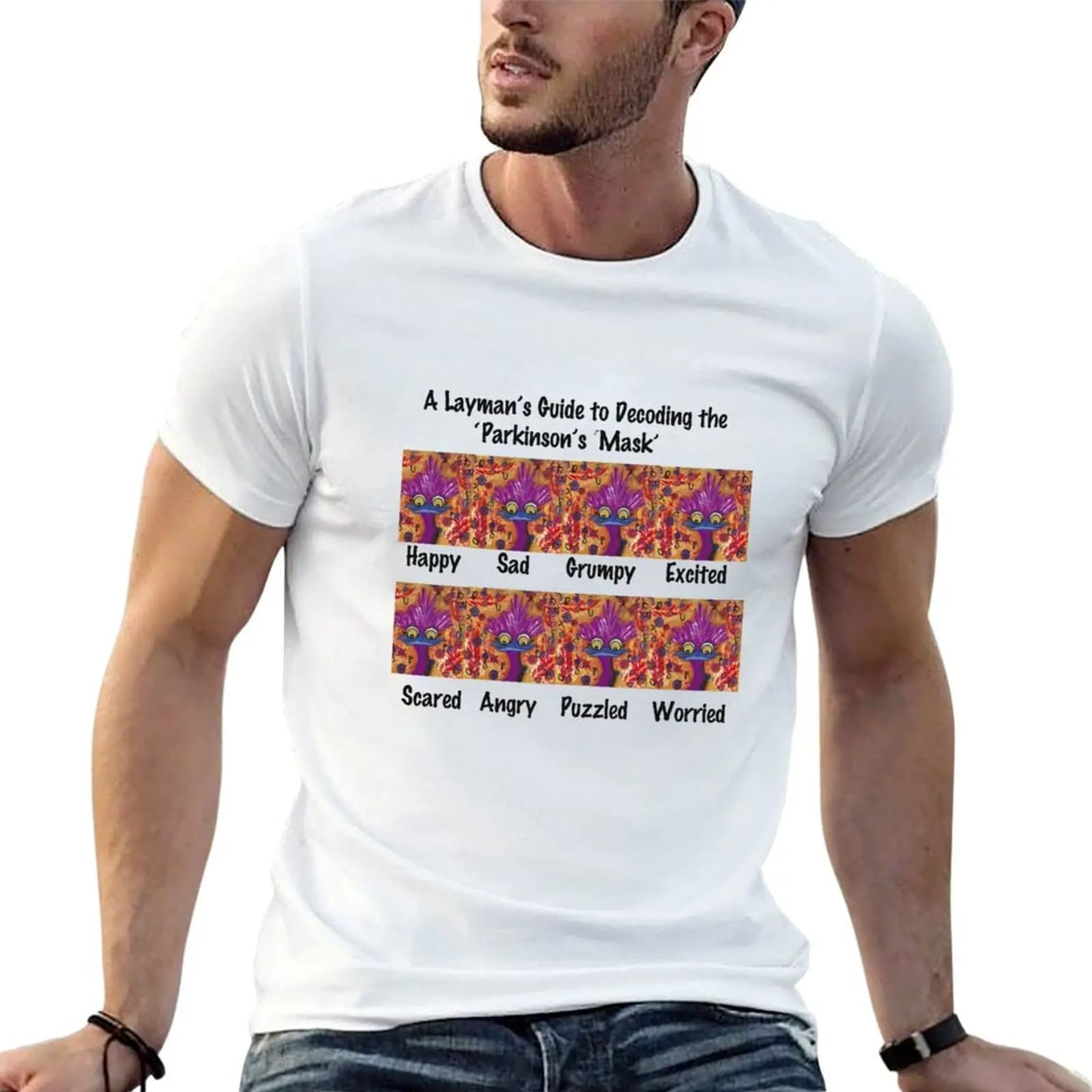 Decode the 'Parkinson's Mask' T-Shirt luxury t-shirt aesthetic clothes men t shirts