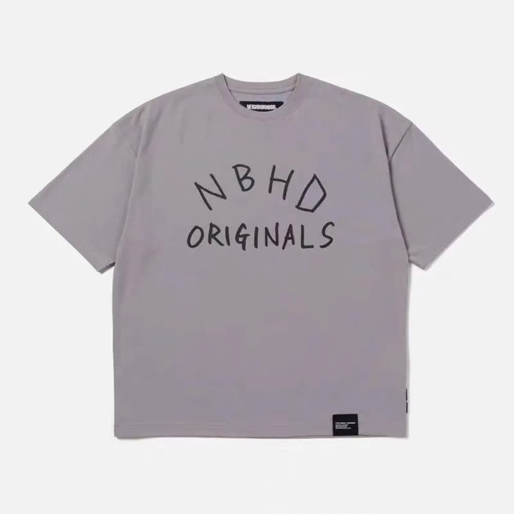 25SS NBHD Japanese Printed Letter Loose Short Sleeved Casual Versatile T-shirt for Men and Women