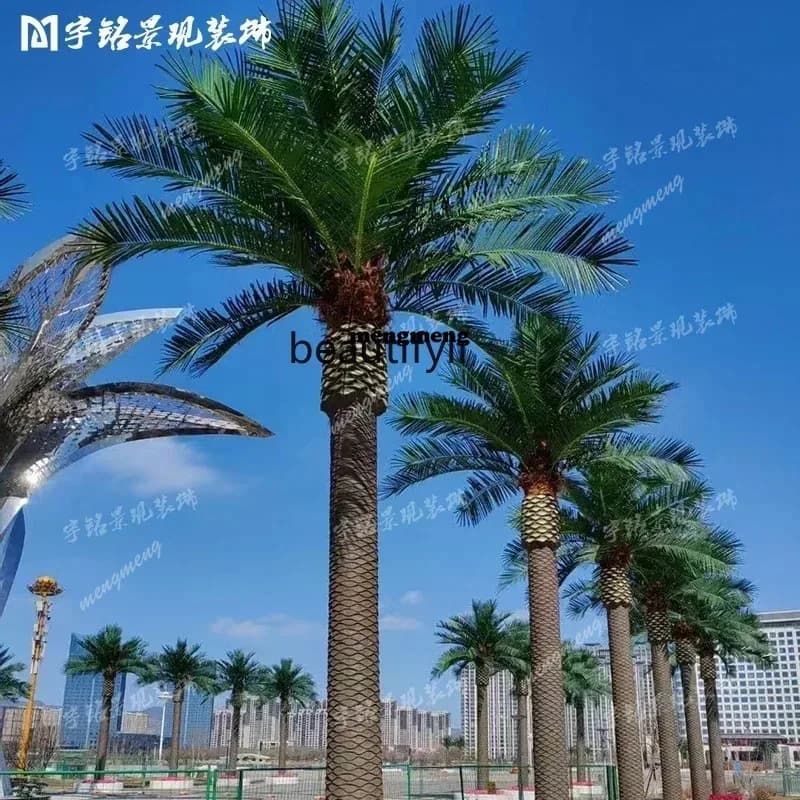 Simulated coconut tree Large artificial landscape Palm tree Outdoor tropical decoration Seaweed treeX
