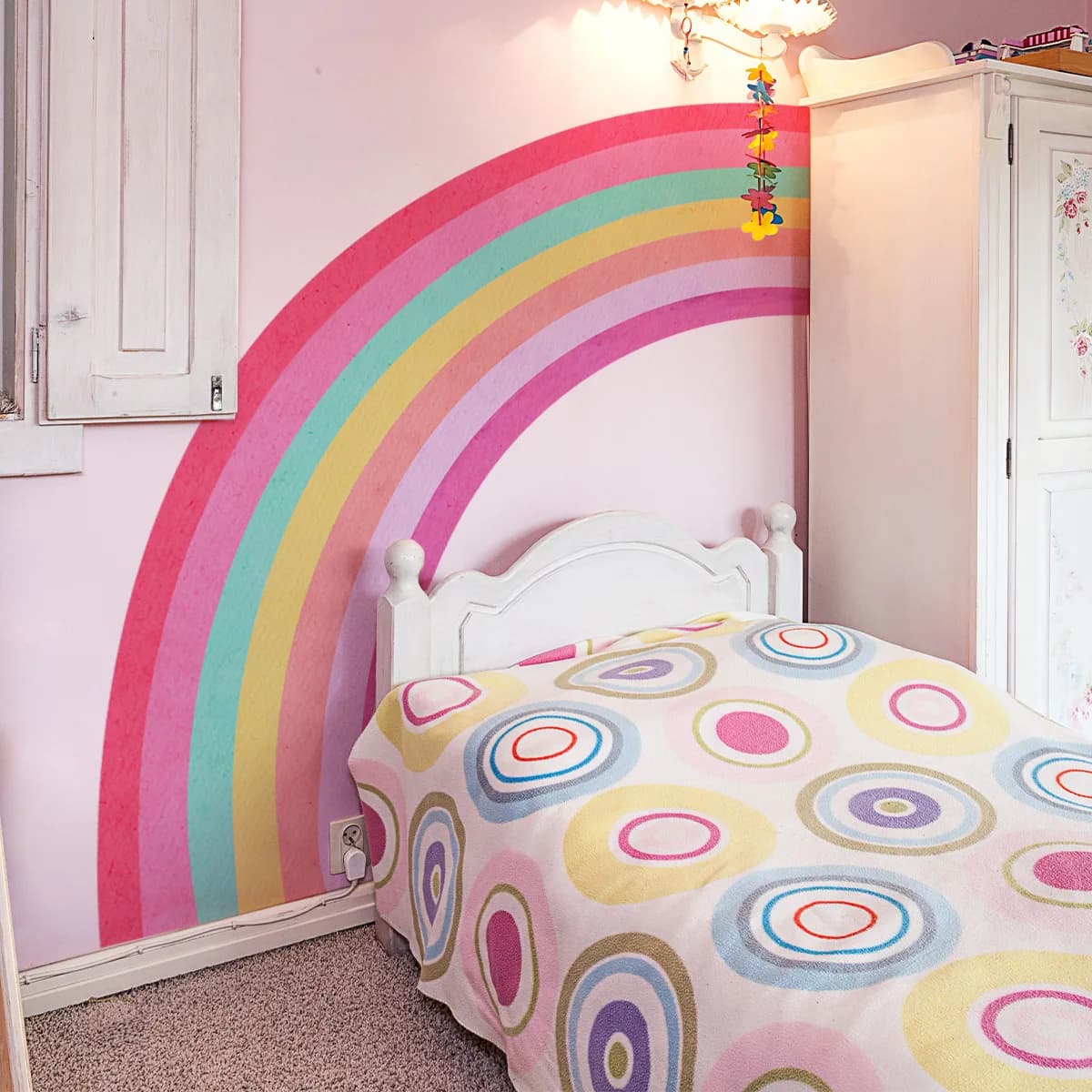 Large Rainbow Color Room Decorative Background Self-Adhesive Wall Sticker Removable Wall Sticker