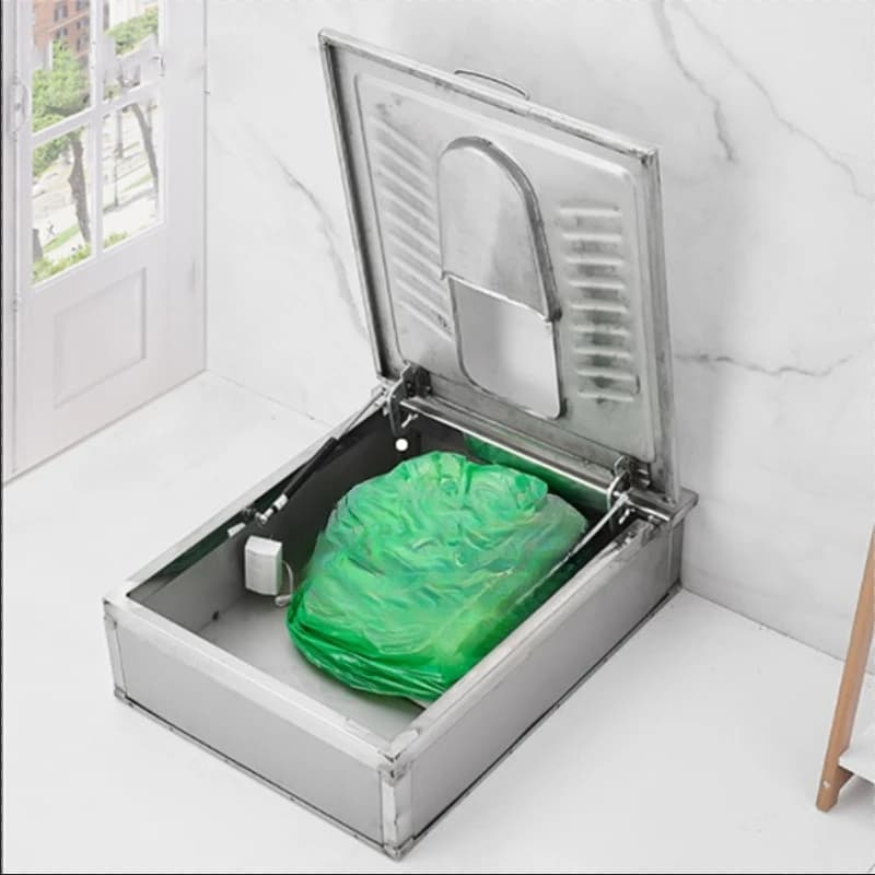 Stainless steel squatting toilet foot pedal packing machinery mobile toilet toilet