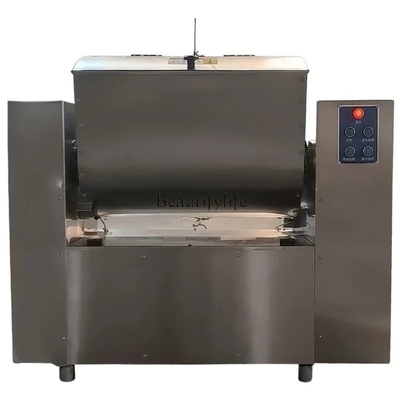 05-Automatic Tipping Bucket Mixer Large Capacity Stainless Steel Multifunctional Mixing Filling Kneading Machine
