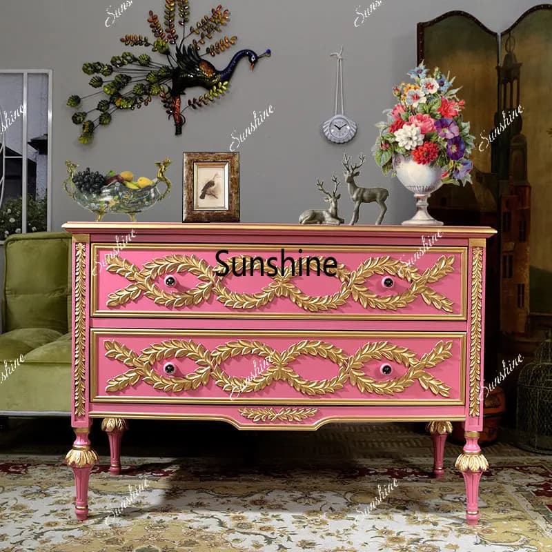 American country entrance cabinet bedroom dresser storage