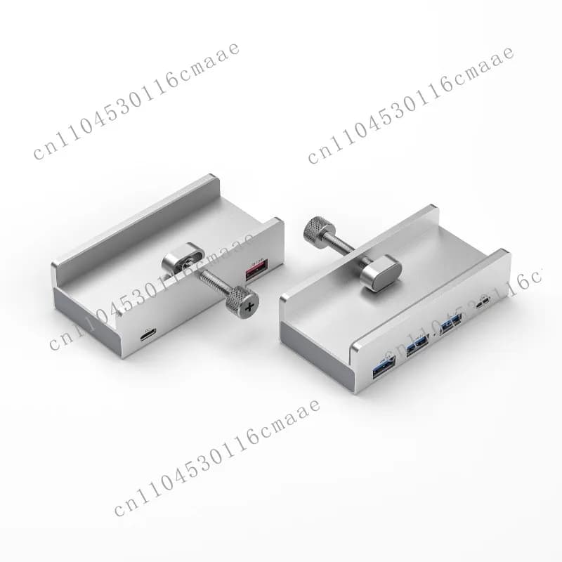 New Aluminum Alloy Snap-on Splitter USB3.0 Docking Station Desk Hub    Universal Adjustable Stainless Steel Grill