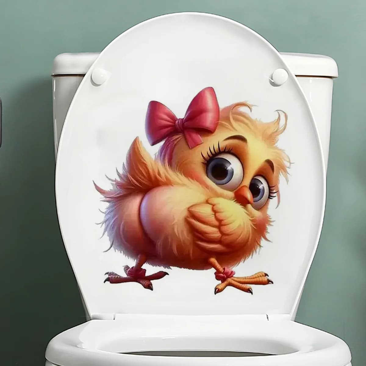 Cute Chick Stickers, Art Wall for Home, Cabinet, Refrigerator, Door, Toilet,Decoration, Vinyl Car Decals, Outdoor Indoor Use