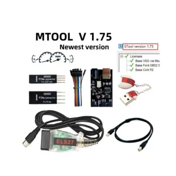 Mtool V1.75 Full Set Cluster Adjustment Tool Programmer Denso Adapters Denso Pin Upgrade of Mtool V1.64