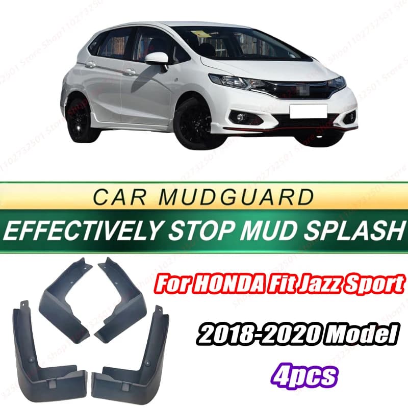 For HONDA Fit Jazz Sport 2018-2020 Model 4PCS Front Rear Mud Flaps Splash Guards Fender Mudguards Auto Accessories