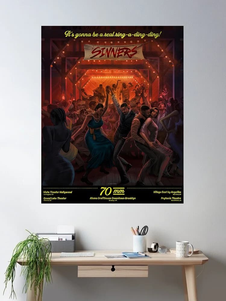 Sinners Movie, Art Print Silk Poster Home Wall Decor