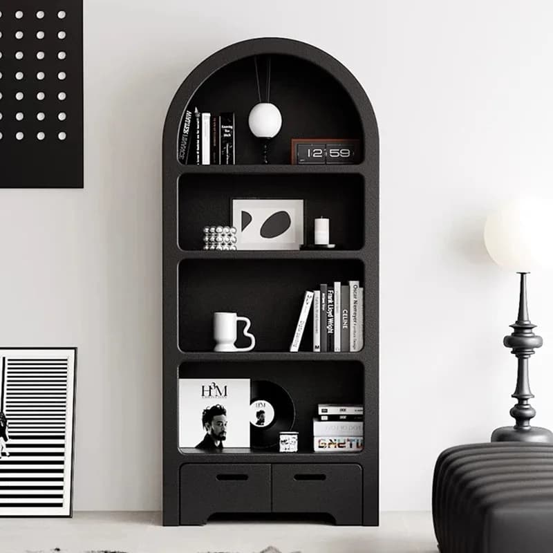 Vertical Black Living Room Cabinets Luxury Beauty Modern Display Storage Cabinet Bookshelf Bauhaus Meuble Rangement Furniture
