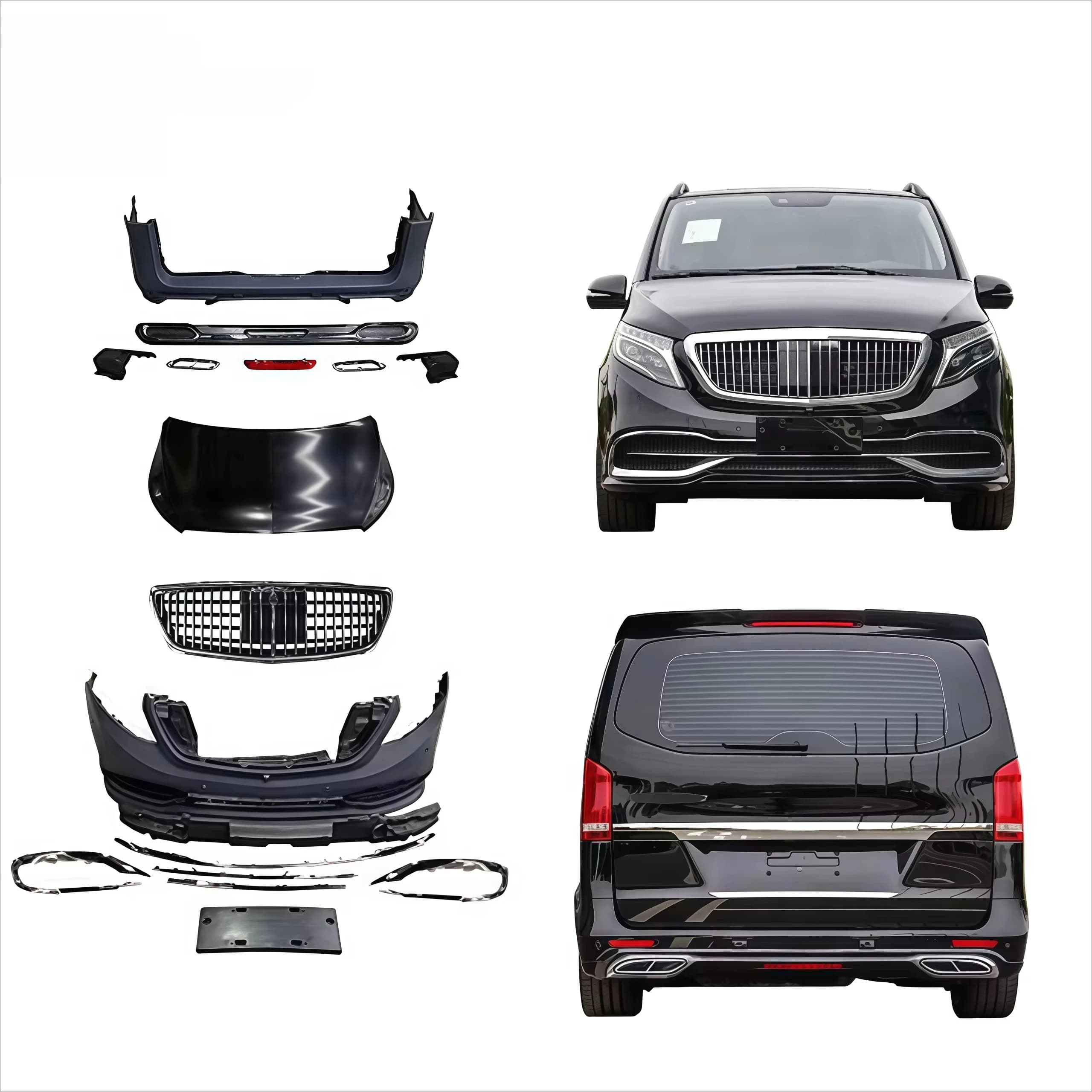 Car Body Kit for Benz V-class VITO W446/w447 Upgrade Maybach Body Kits Front Bumper With Grille Rear Bumper Diffuser