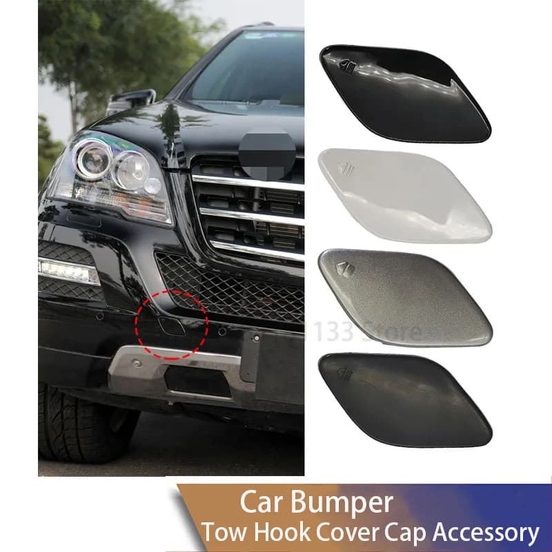 For Mercedes W164 M Class 2009-2011 Front Bumper Tow Hook Cover 1648853423 Black OE Replacement ML350 ML400 ML450