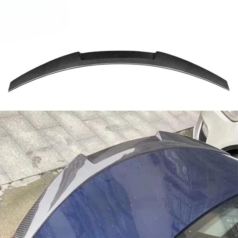 M4 Style Carbon Fiber Rear Trunk Spoiler Lip, Aerodynamic Tuning Accessories