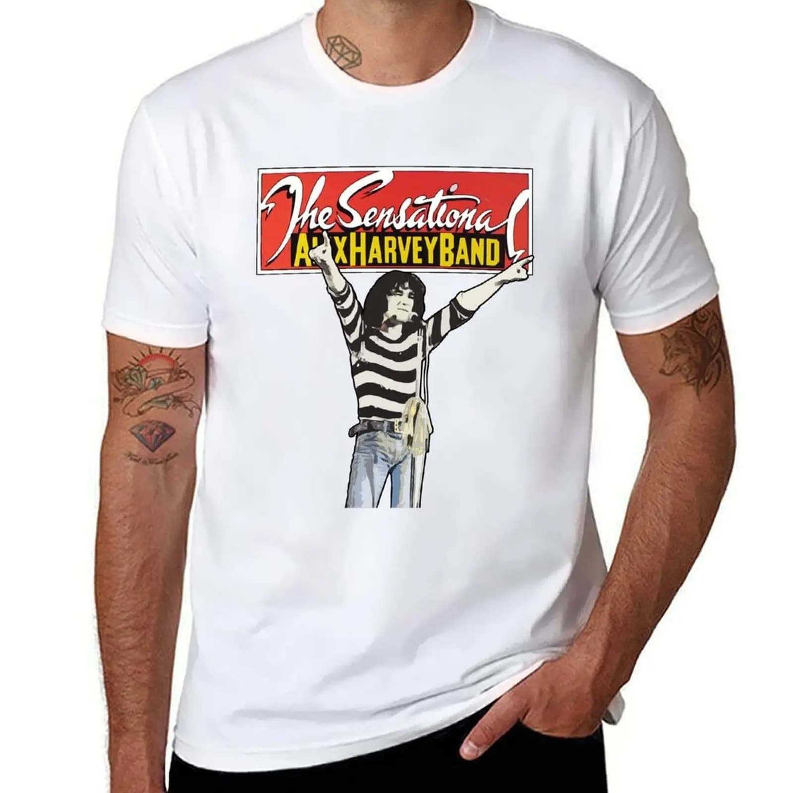 The sensational alex harvey band T-Shirt funny t shirts man t shirt men 100% cotton luxury brand T-Shirt