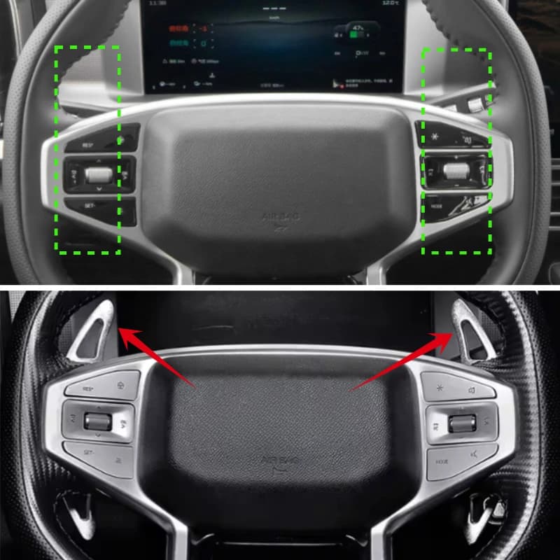 for JETOUR Traveler T2 2023 2024 2025 Steering Wheel Paddle Shift Extension Shifter Cover Aluminum Alloy Car Accessories