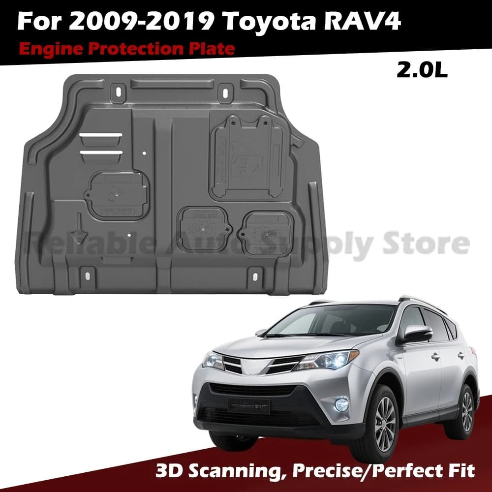 3D Scanned Engine Skid Plate for 2009-2019 Toyota RAV4 2.0L | Perfect Fit Underbody Protection Guard