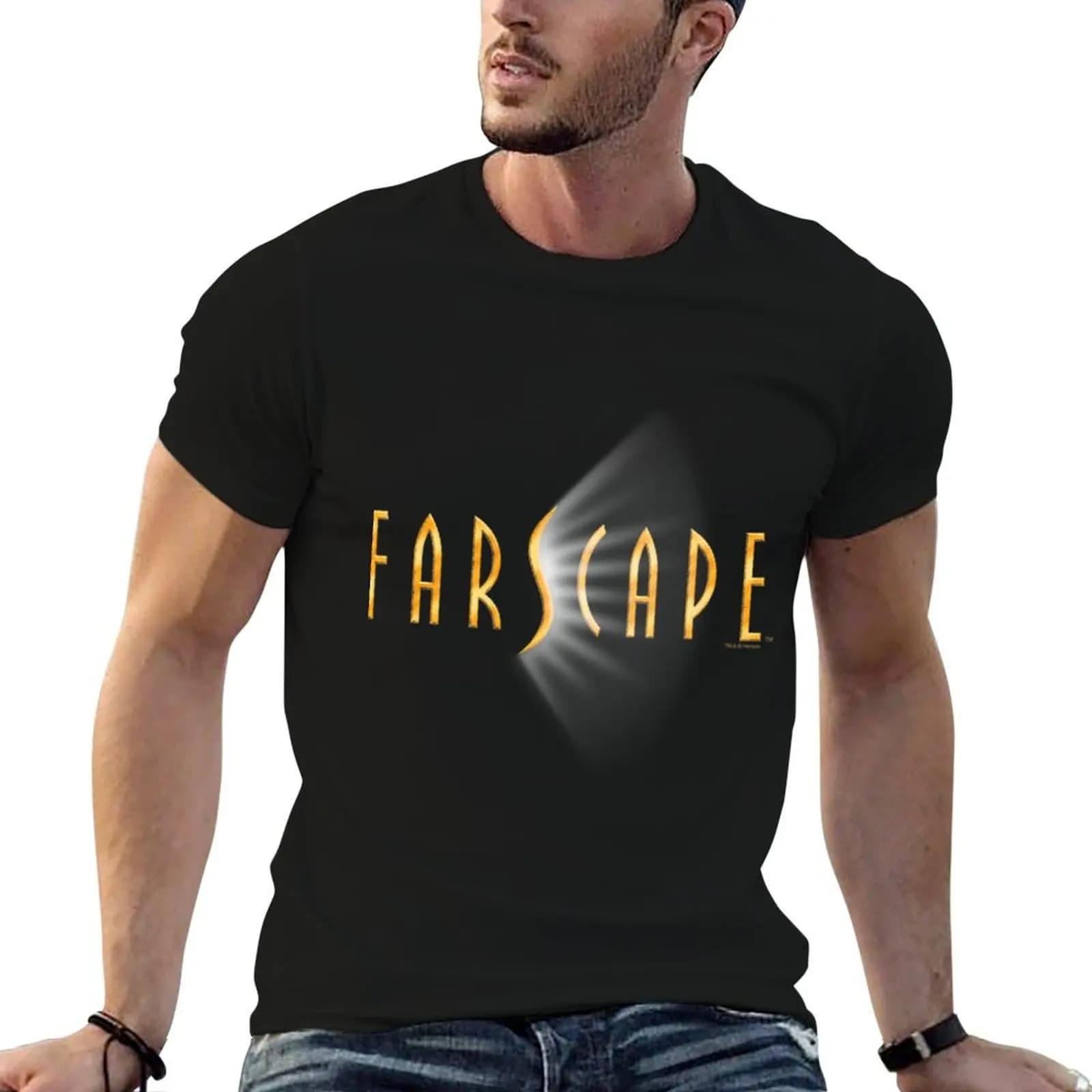 Logo Farscape T-Shirt hippie clothes quick drying mens shirts graphic tee