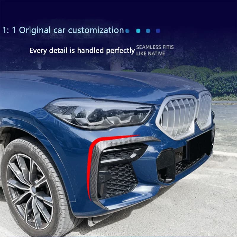 Suitable for BMW x6 g06 M Sport 2019-2022 front bumper, front wind blade, front blade car sticker, high-quality modified parts