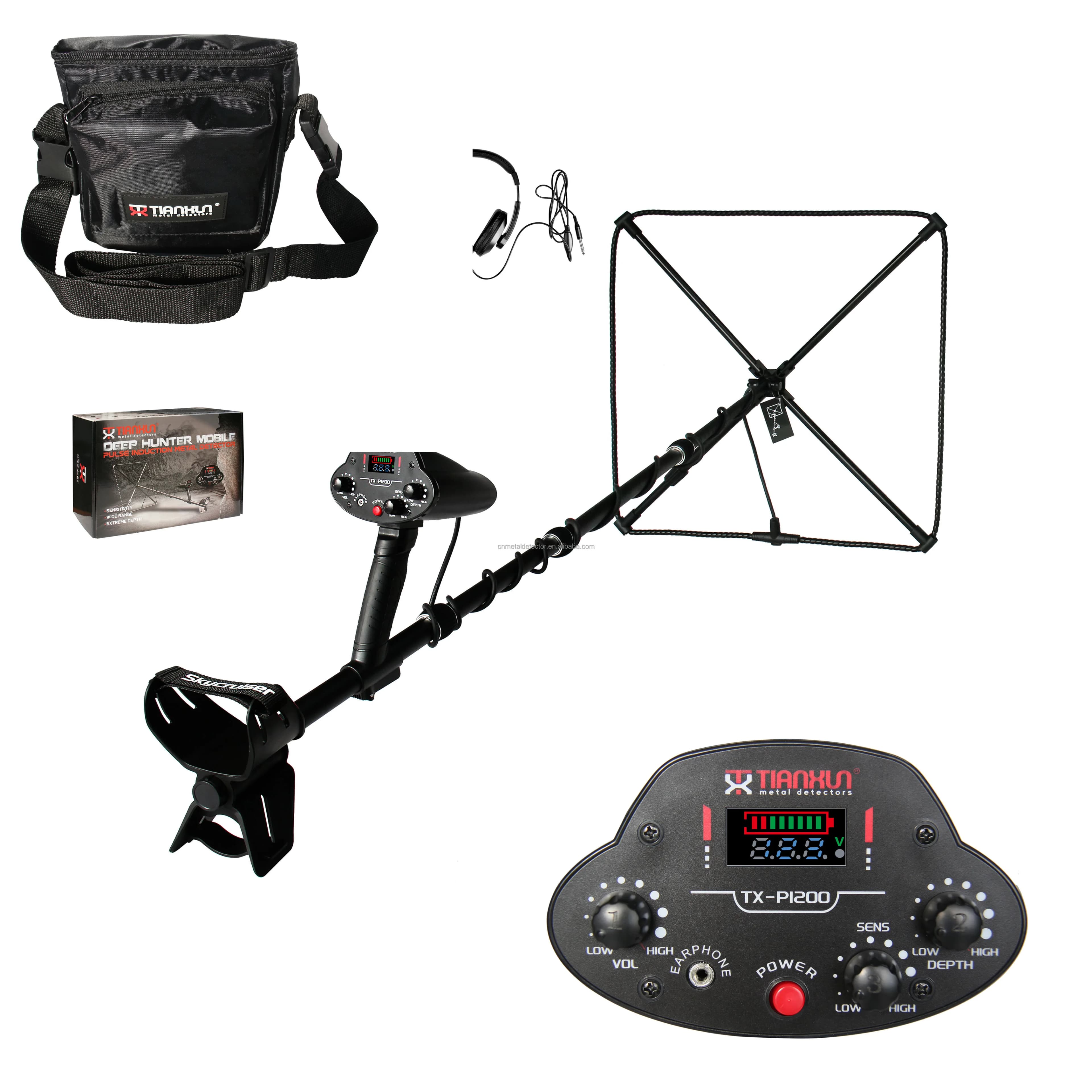 Pulse Induction Metal Detector Remote Gold, Silver and Copper Detector Deep Industrial Underground 5 m Location