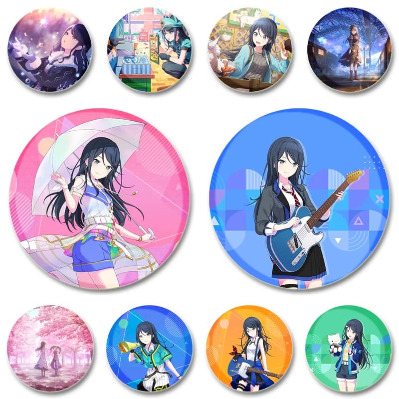 32/44/58mm Hoshino Ichika Anime Brooches Cosplay Cartoon Badge Handmade Tinplate Lapel Pins for Clothes Accessories Gift Jewelry