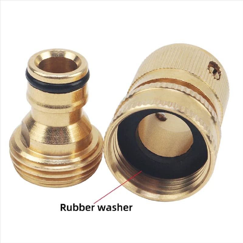 Brass 3/4Inch Threaded Quick Connector, Garden Water Connector, Car Washing Machine Male/Female 3/4Inch-Hot