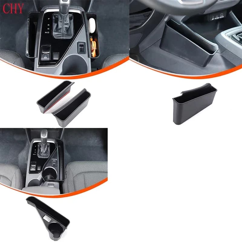 ABS Black For Subaru Crosstrek 2024-2025 Car central control cup holder storage box mobile phone tray car interior accessories