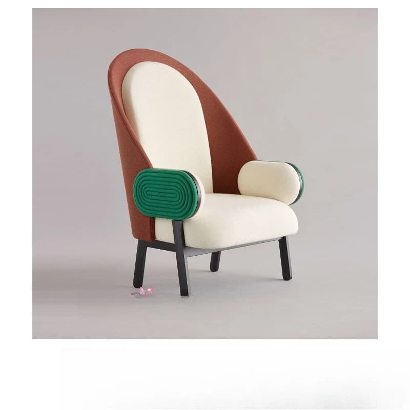 American single sofa, modern simple living room with single chair, hotel light luxury reception leisure sofa