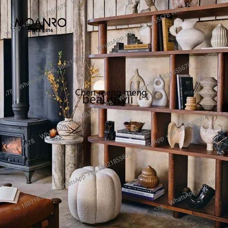 SS new style Bookshelf storage Bogu shelf bookcase Italian floor-to-ceiling living room display artss 7486