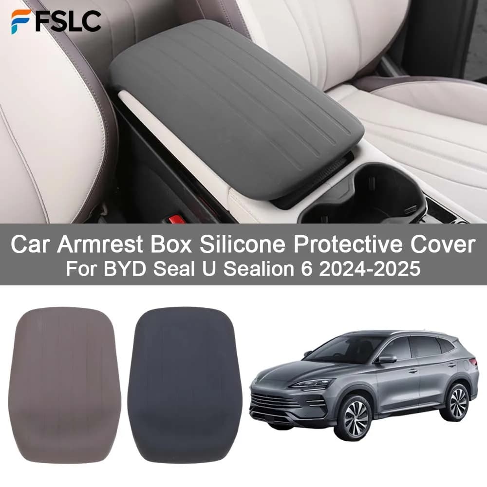 Car Decoration Car Armrest Box Silicone Protective Cover For BYD Seal U Sealion 6 2024-2025 Cars Accessories Styling Upgrade