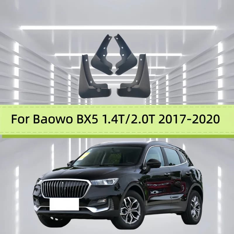4PCS For Baowo BX5 1.4T/2.0T 2017-2020 Car Fender Mudguards Anti-splash Flap Front Rear Mudflap