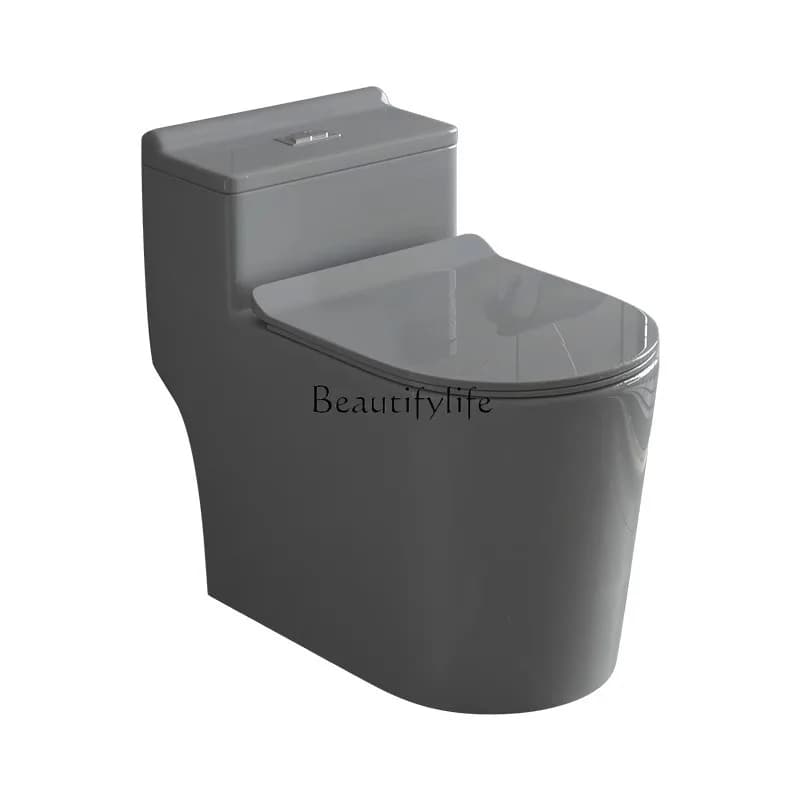 Household flush color one-piece toilet siphon silent deodorant ceramic large pipe toilet