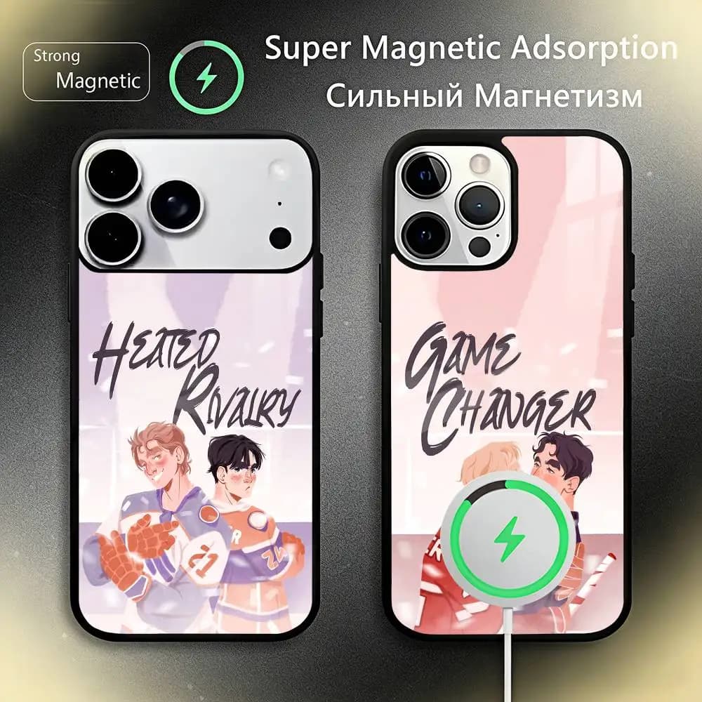Heated Rivalry Shane Hollander I-Ilya Rozanov Phone Case For iPhone17,16,15,14,13,12 Plus,Pro Max,New Magnetic Wireless Charging