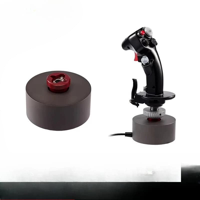 Flying joystick base, force-sensitive displacement realistic base