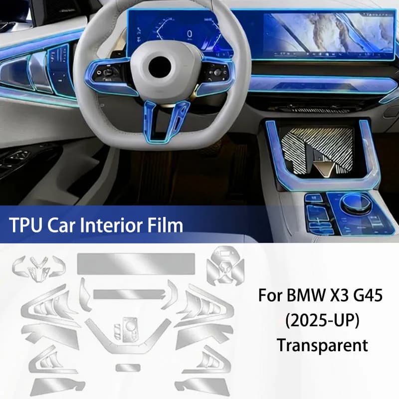 For BMW X3 G45 2025-UP Navigation Speedometer Car Interior Screen Gear Anti-scratch Stickers TPU Transparent Protective Film