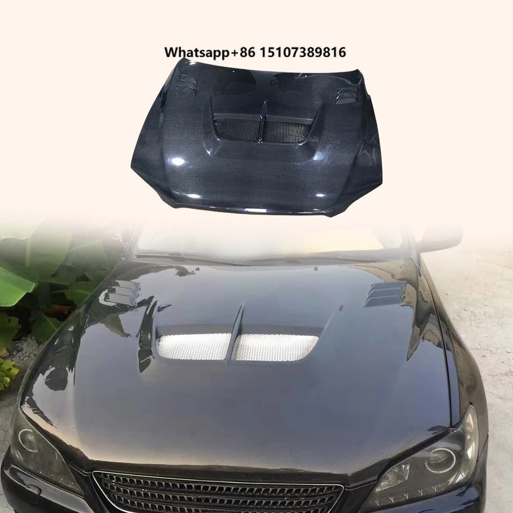 For XE10 99-05 IS200 IS300 Altezza Carbon V2 Front Vented Cooling Hood