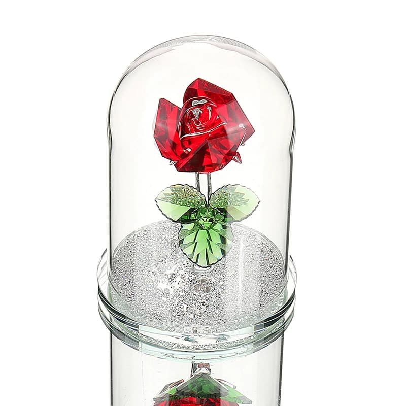 New Beauty Xmas Gifts Glass Crystal Roses Wedding Valentine Day Favors Gifts Souvenir Home Decor Table Decoration