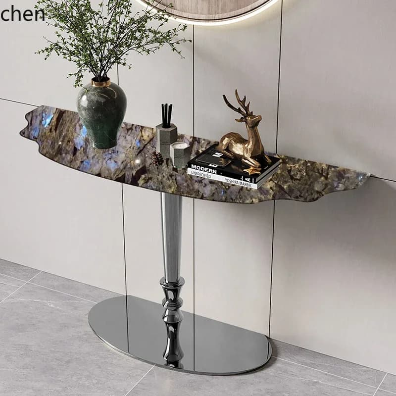 PYH New Italian light luxury marble luxury stone entrance table high-end entrance entrance platform