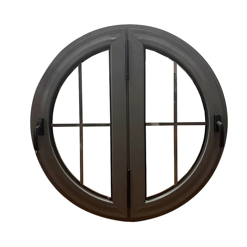 Chinese style design broken bridge aluminum alloy round casement window Chinese window home improvement