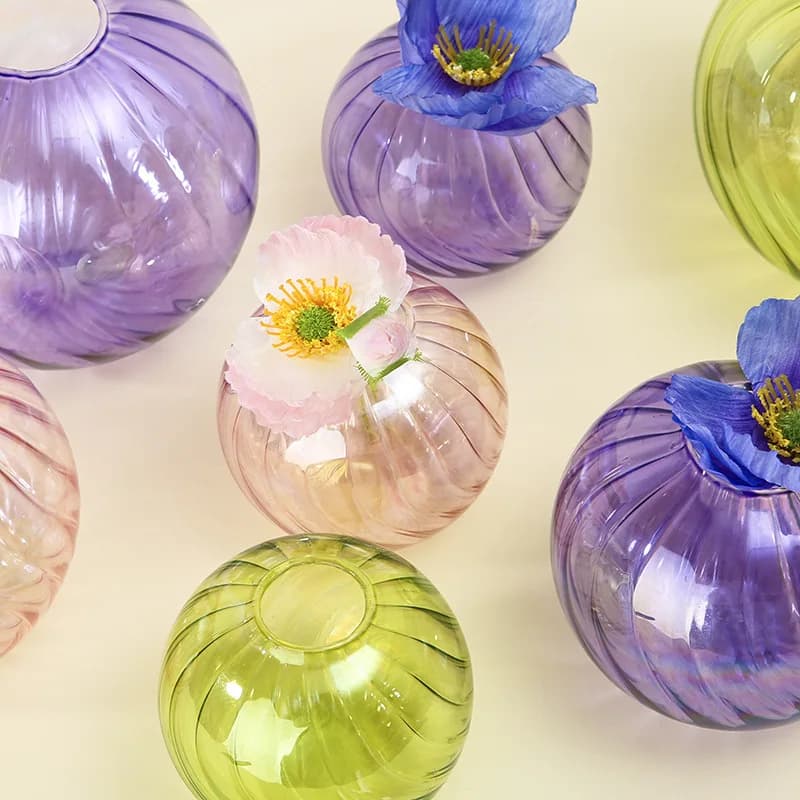 celebrity mini transparent glass ornament flower arrangement water raising French light luxury cute atmosphere small vase