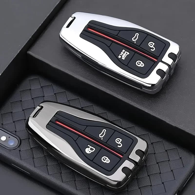 Applicable for Hongqi H9 Key Case 2019 Full-cover Series HS5 HS7 Car Key Case Shell Buckle