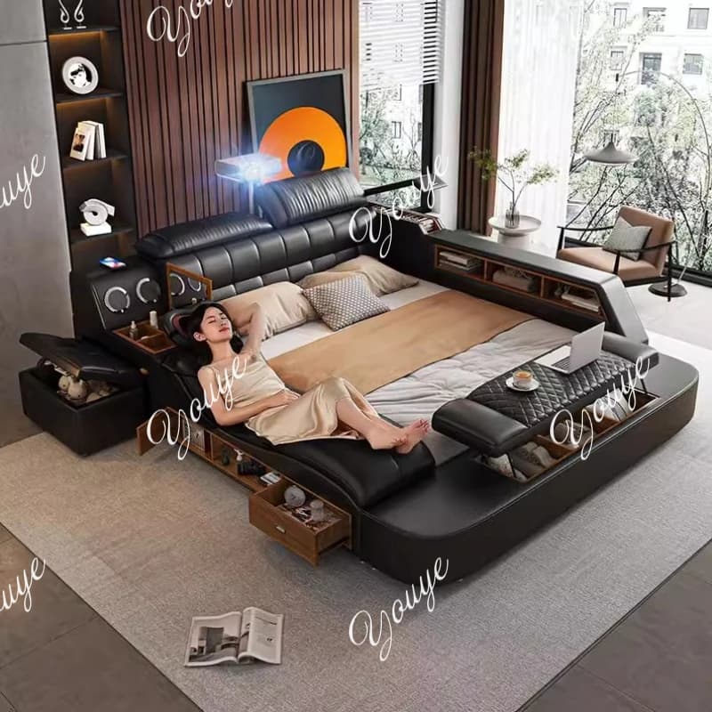 180X200CM double beds monster bed modern style Home furniture complete double bedroom luxury  king sizebed 2 people Single Sun