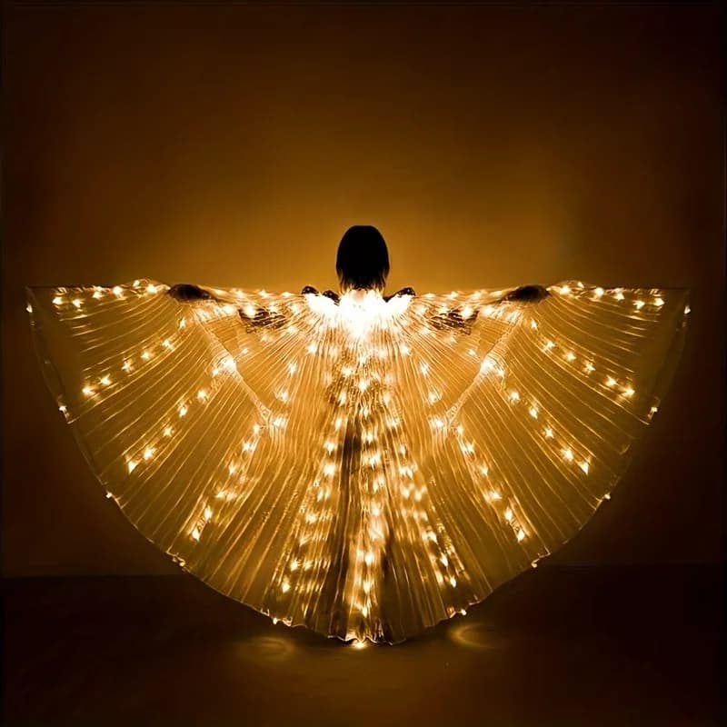 LED  Wings Dance Wings 360 Degrees Large Wings Butterfly Luminous Cloak Colorful Fluorescent Dance Performance Costume