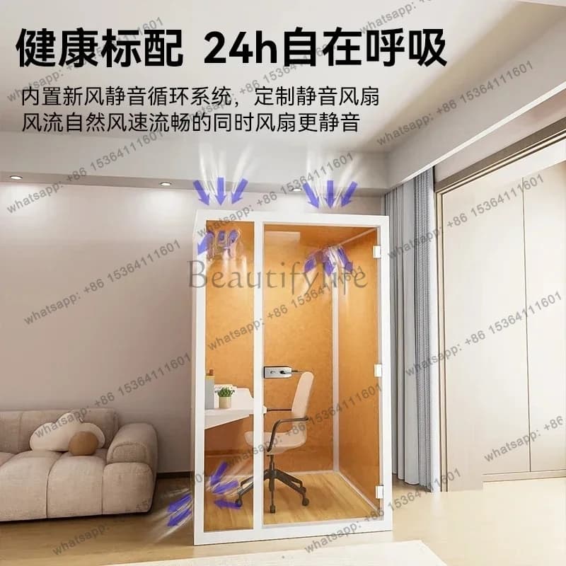 jj58 Study cabin Soundproof room Silent compartment Mobile home Indoor singing Simple recording studio