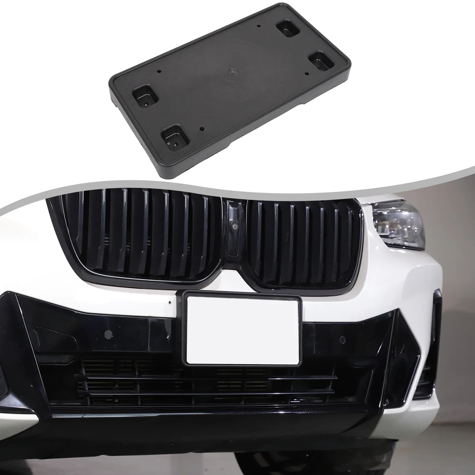 ABS Front License Plate Holder for 2022-2024 BMW X3 (US Version) G01 Automotive Exterior Accessories