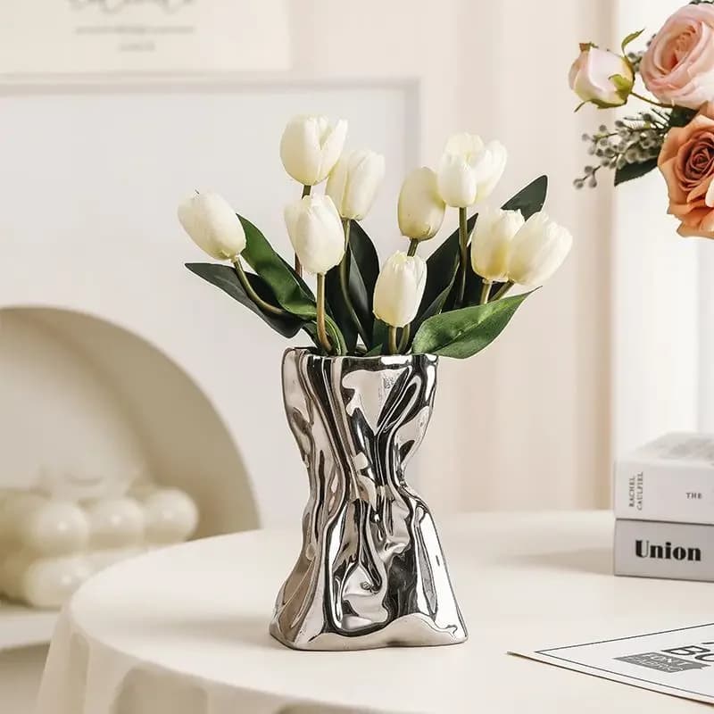 Rose special vase advanced simple ceramic creative vase Hydroponic flowers living room table TV cabinet home decoration vase