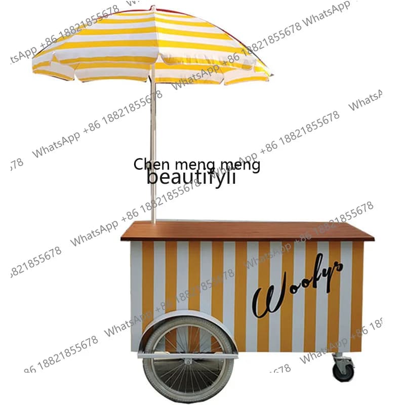 cc182American retro wrought iron food cart supermarket promotion float shopping mall mobile dessert display dining cart